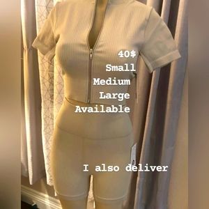 stylish 2 piece cozy set sweater with zipper